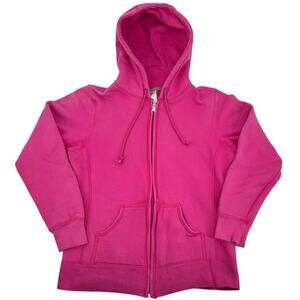 Vintage y2k Women's M Russell Athletic pink Blank Full zip up hoodie sweatshirt